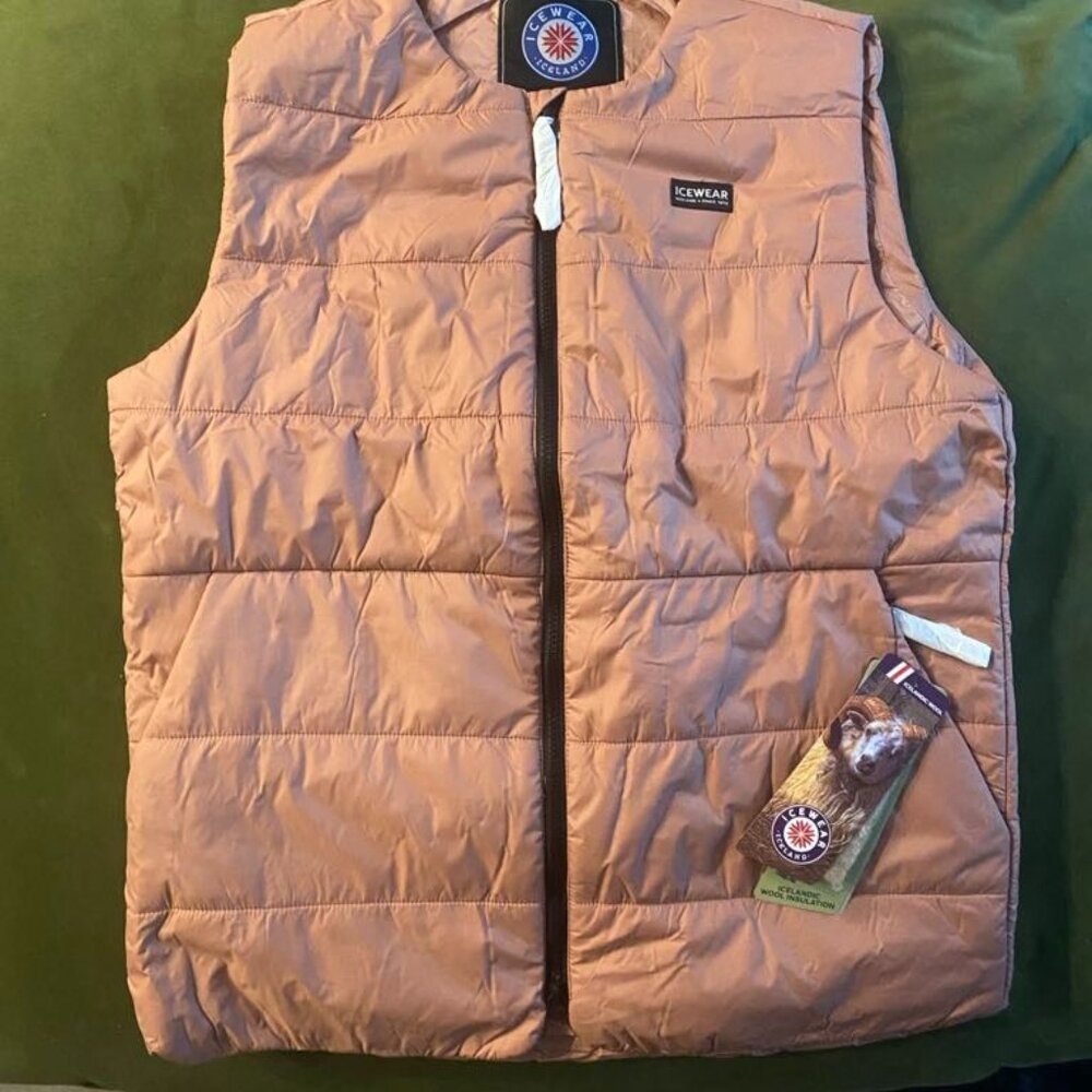 Icewear SKAFTÁ Unisex Icelandic Wool Insulated Vest - Medium - Rose - New